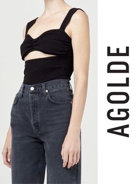 AGOLDE - Isla Cut Out Tank (BLACK)